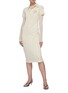 模特示范图 - 点击放大 - ACNE STUDIOS - 不规则车缝线纯棉短袖POLO裙