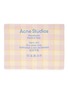细节 - 点击放大 - ACNE STUDIOS - LOGO及资讯印花格纹羊毛围巾