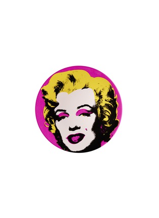 首图 –点击放大 - LIGNE BLANCHE - Marilyn拼色玛丽莲梦露图案利摩日瓷盘－粉色