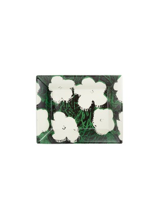 首图 –点击放大 - LIGNE BLANCHE - FLOWERS拼色花卉图案利摩日瓷方盘－白色