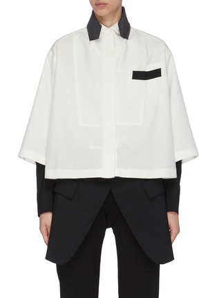首图 - 点击放大 - SACAI - 仿两件式拼色衬衫