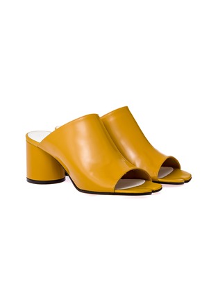 模特儿示范图 - 点击放大 - MAISON MARGIELA - TABI粗跟真皮分趾穆勒鞋