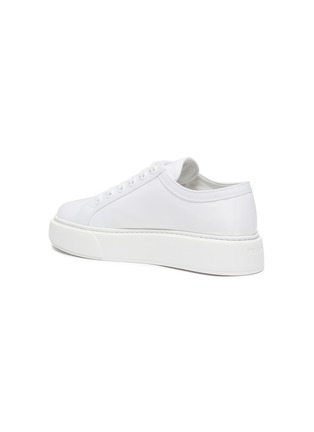  - PRADA - Logo patch low top nylon gabardine sneakers