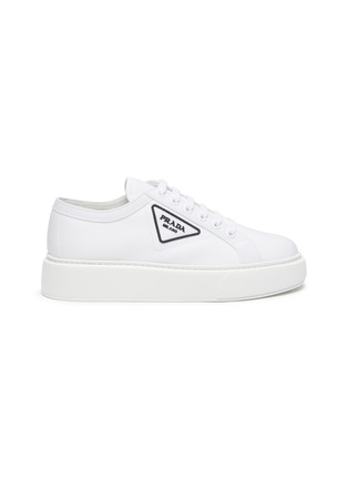 首图 - 点击放大 - PRADA - Logo patch low top nylon gabardine sneakers