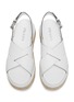 细节 - 点击放大 - PRADA - Criss-cross Leather Strap Sandals