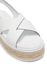 细节 - 点击放大 - PRADA - Criss-cross Leather Strap Sandals