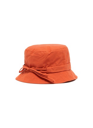 模特儿示范图 - 点击放大 - JACQUEMUS - LE BOB GADJO系带帽带纯棉渔夫帽