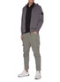 模特儿示范图 - 点击放大 - STONE ISLAND - 可拆式品牌标志纯棉连帽外套