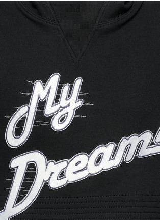 细节 - 点击放大 - CRES. E DIM. - MY DREAMS徽章纯棉短款连帽卫衣