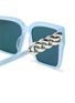 细节 - 点击放大 - FOR ART'S SAKE - 链条点缀板材方框太阳眼镜