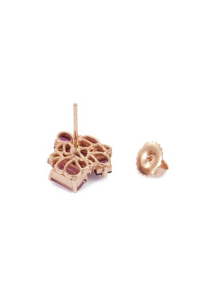 细节 - 点击放大 - SUZANNE KALAN - Amalfi' diamond topaz rhodolite 14k gold earrings