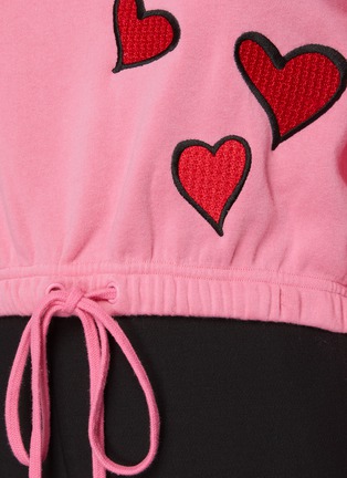  - ALICE + OLIVIA - Bernetta抽绳下摆爱心及STACEY人脸图案混棉卫衣