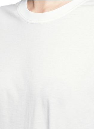 细节 - 点击放大 - 3.1 PHILLIP LIM - 真丝绉绸拼接纯棉T恤