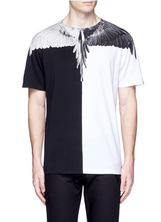 首图 - 点击放大 - MARCELO BURLON - LAGUNAS BRAVAS拼色翅膀图案纯棉T恤