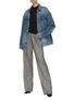 模特儿示范图 - 点击放大 - BALENCIAGA - logo斜线条纯棉牛仔夹克