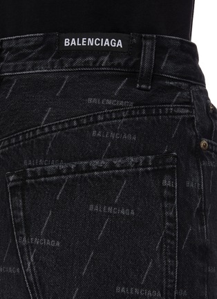 细节 - 点击放大 - BALENCIAGA - logo斜线条纯棉牛仔半裙
