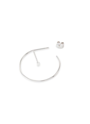细节 - 点击放大 - PERSÉE PARIS - Encerclez-Moi钻石点缀18k白金开口圆环造型单只耳环