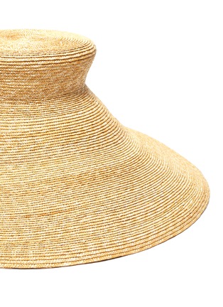 细节 - 点击放大 - ELIURPI - GRAND NOUVEAU拼色帽带编织稻草宽檐帽
