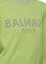  - BALMAIN - 拼色品牌名称短款混羊毛及羊绒针织衫
