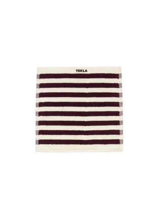 首图 –点击放大 - TEKLA - 拼色条纹有机棉面巾－紫红色及米白色