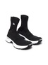 细节 - 点击放大 - BALENCIAGA - 'Speed 3.0' Knit Textile High Top Sneakers