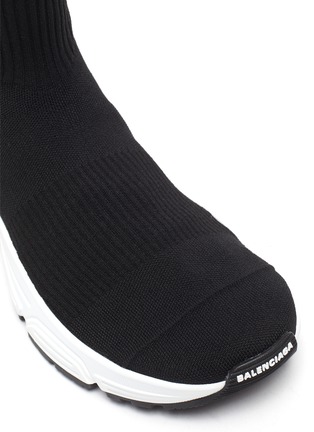 细节 - 点击放大 - BALENCIAGA - 'Speed 3.0' Knit Textile High Top Sneakers
