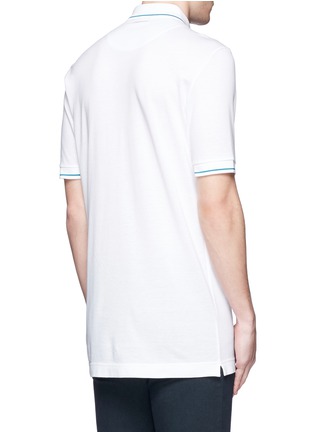 背面 - 点击放大 - DOLCE & GABBANA - 雀鸟刺绣拼贴POLO衫