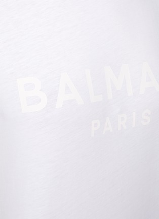  - BALMAIN - logo印花纯棉T恤