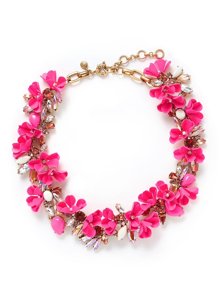花瓣宝石项链