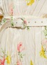 细节 - 点击放大 - BALENCIAGA - 褶裥花卉图案真丝连衣裙