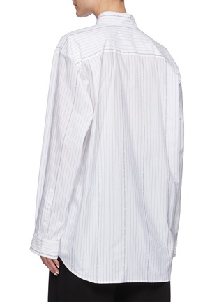 背面 - 点击放大 - BALENCIAGA - 品牌logo线条纯棉府绸衬衫