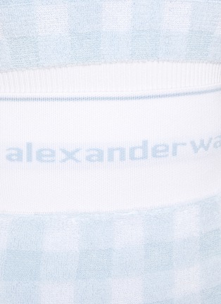 细节 - 点击放大 - T BY ALEXANDER WANG - TOWEL logo拼色格纹混棉半裙