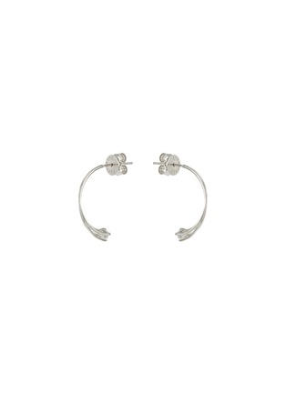 细节 - 点击放大 - YUESPHERE - 'Core' cubic zirconia rhodium plated sterling silver earrings