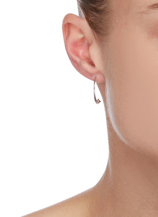 正面 -点击放大 - YUESPHERE - 'Core' cubic zirconia rhodium plated sterling silver earrings