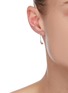 正面 -点击放大 - YUESPHERE - 'Core' cubic zirconia rhodium plated sterling silver earrings