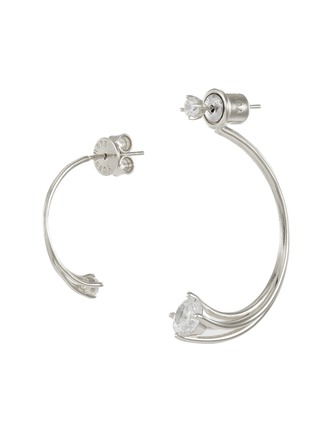 首图 - 点击放大 - YUESPHERE - 'Core' cubic zirconia rhodium plated sterling silver earrings