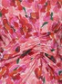 细节 - 点击放大 - ISABEL MARANT - ALBISD羊腿袖拼色花卉图案褶裥混丝连衣裙