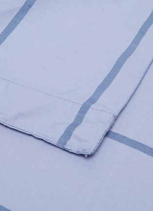 细节 –点击放大 - TEKLA - 拼色条纹加大双人床条纹有机长绒棉被套 - 蓝色