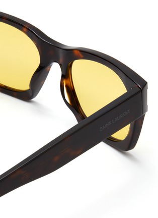 细节 - 点击放大 - SAINT LAURENT - 'SL 402' square tortoiseshell effect acetate frame sunglasses