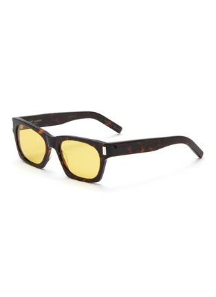 首图 - 点击放大 - SAINT LAURENT - 'SL 402' square tortoiseshell effect acetate frame sunglasses
