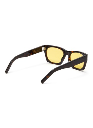 模特儿示范图 - 点击放大 - SAINT LAURENT - 'SL 402' square tortoiseshell effect acetate frame sunglasses