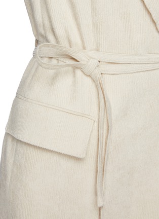  - BRUNELLO CUCINELLI - 枪驳领单排扣系带灯芯绒西服外套