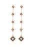 首图 - 点击放大 - ROBERTO COIN - Palazzo Ducale钻石红宝石18K玫瑰金方形造型吊坠耳环