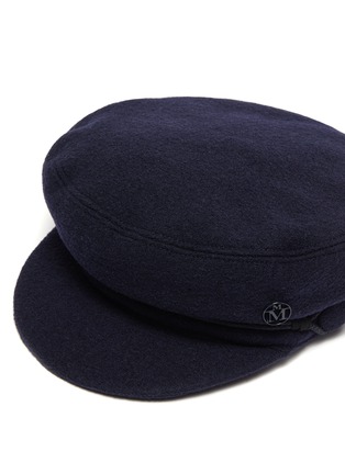 细节 - 点击放大 - MAISON MICHEL - NEW ABBY编织帽带羊毛短檐帽