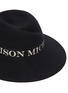 细节 - 点击放大 - MAISON MICHEL - VIRGINIE LOGO帽带兔毛毡宽檐帽