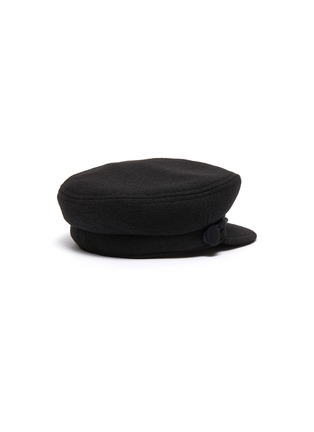 模特儿示范图 - 点击放大 - MAISON MICHEL - NEW ABBY编织帽带羊毛短檐帽