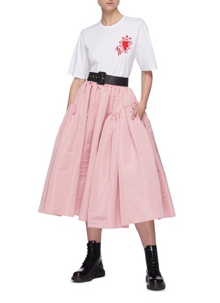 模特示范图 - 点击放大 - ALEXANDER MCQUEEN - Gathered puff maxi skirt