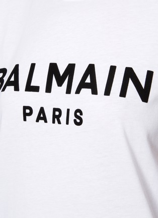  - BALMAIN - 拼色品牌名称钮扣纯棉无袖T恤