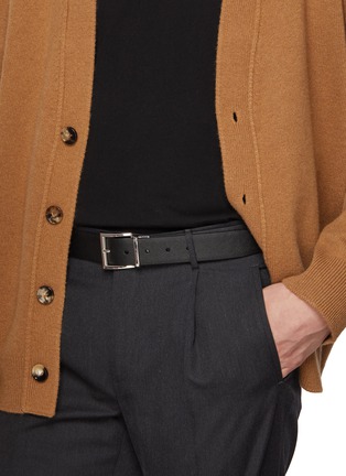 模特儿示范图 - 点击放大 - PRADA - Reversible Buckle Leather Belt