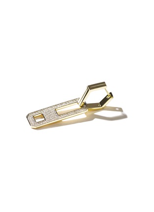 细节 - 点击放大 - AS29 - DNA钻石18K黄金几何造型单只耳环